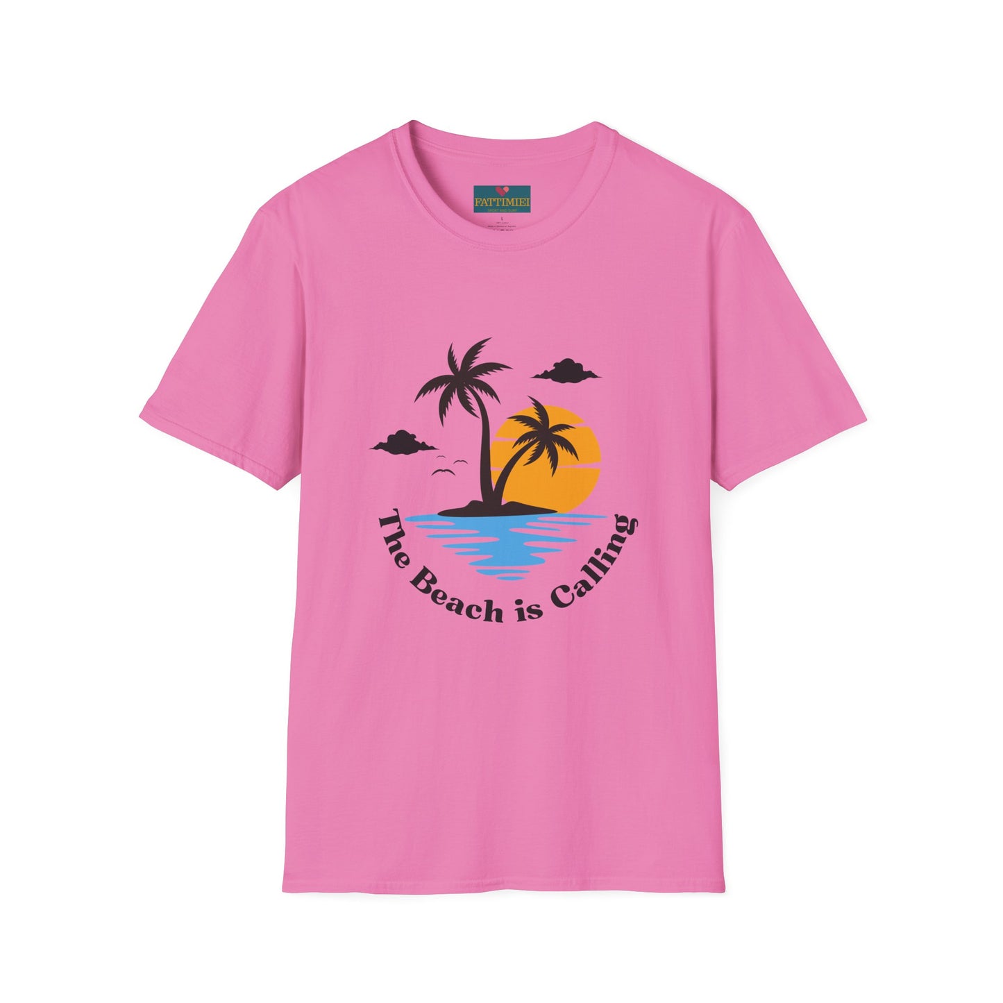 The Beach is Calling: Men’s T-Shirt – Adventure Awaits by the Shore