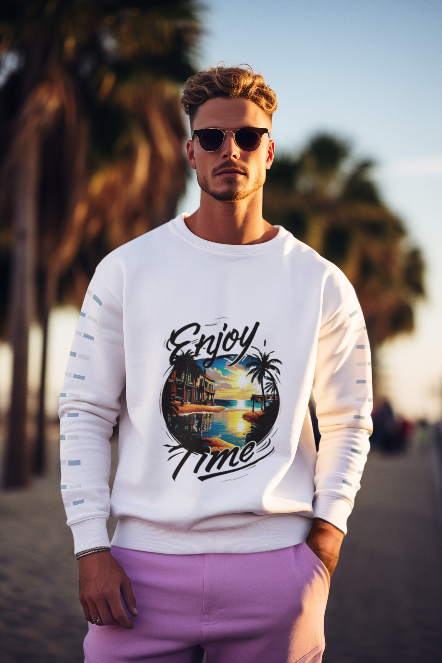 Enjoy Time Surf El Salvador: Sweatshirt for Men– Ride the Waves in Style