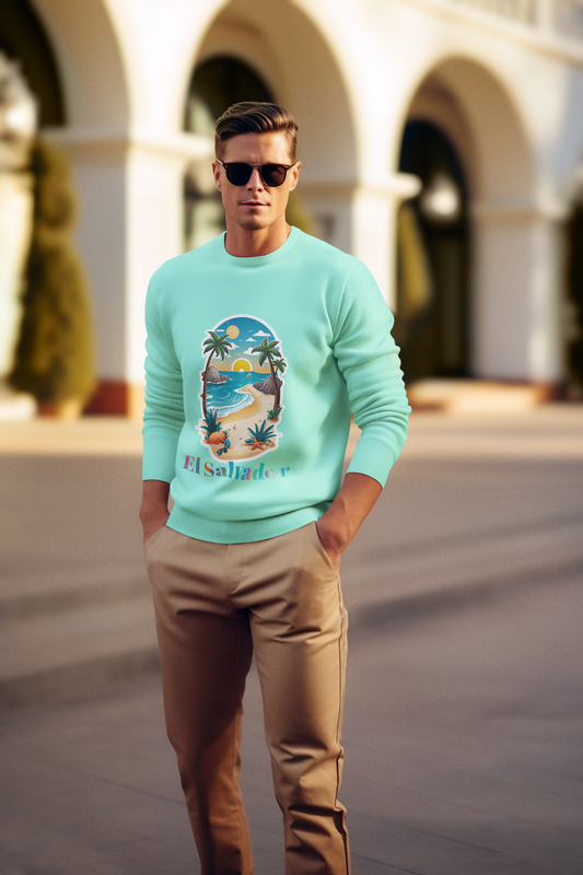 El Salvador Surf: Men’s Sweatshirt – Ride the Waves, Own the Adventure