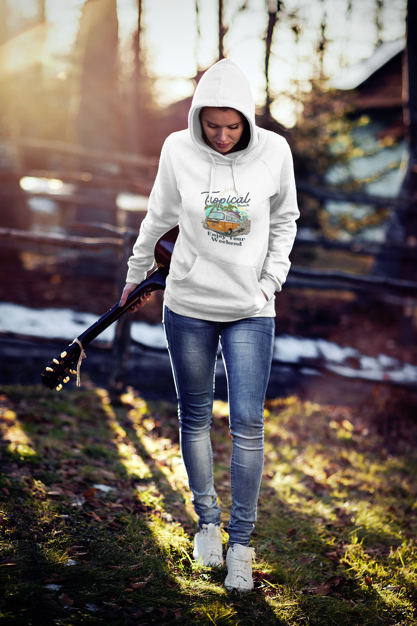 Tropical Bliss Women’s Hoodie – A Cozy Escape to Paradise