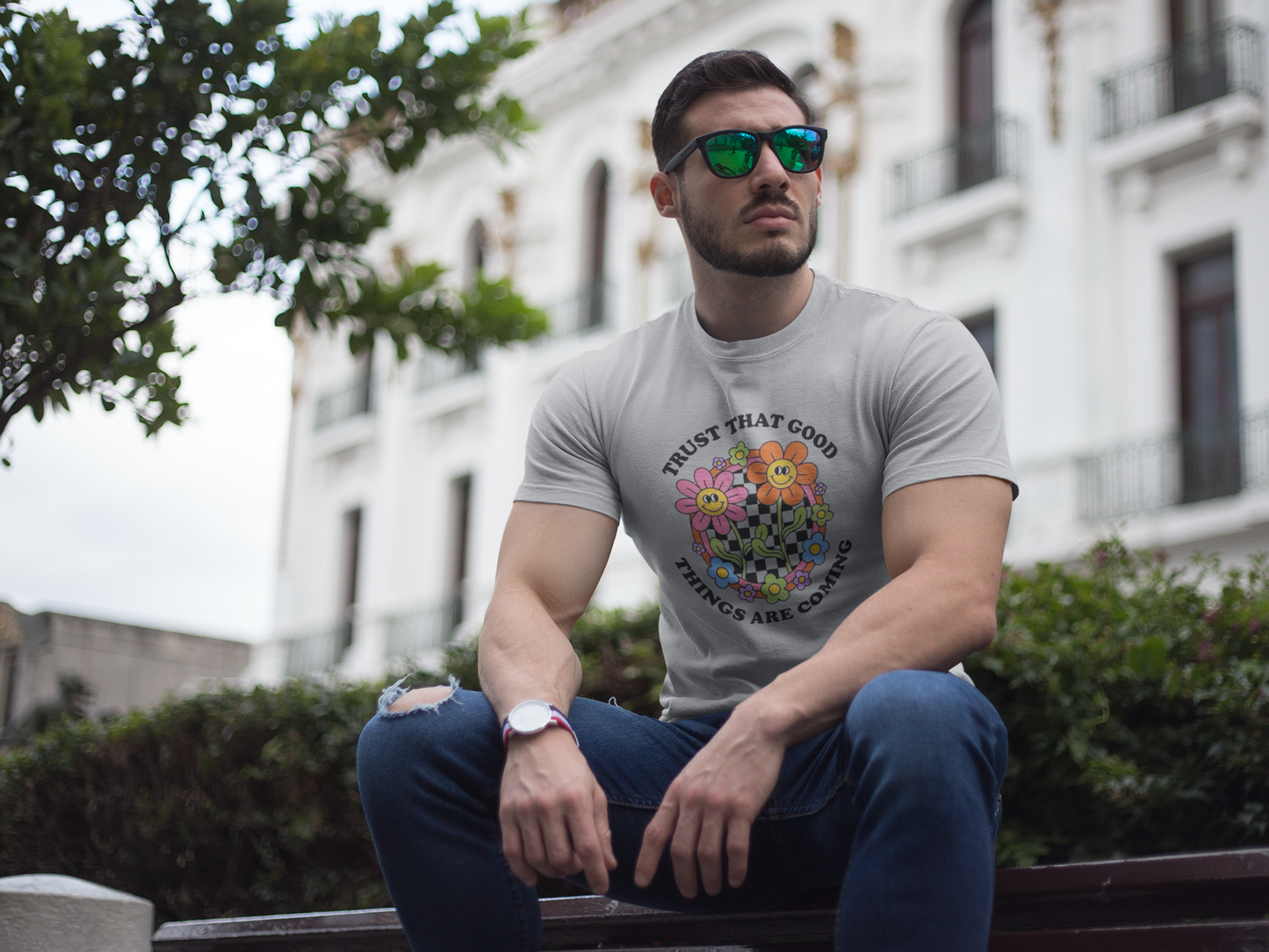 Trust Good Things Are Coming Men’s T-Shirt – Stay Positive, Embrace the Future