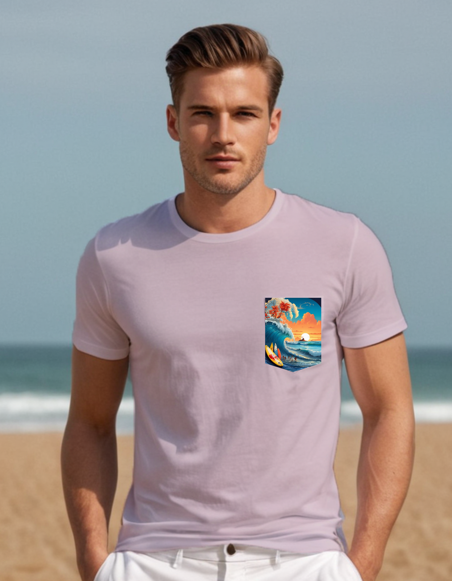 Next Level Premium Crew Pocket T-shirts