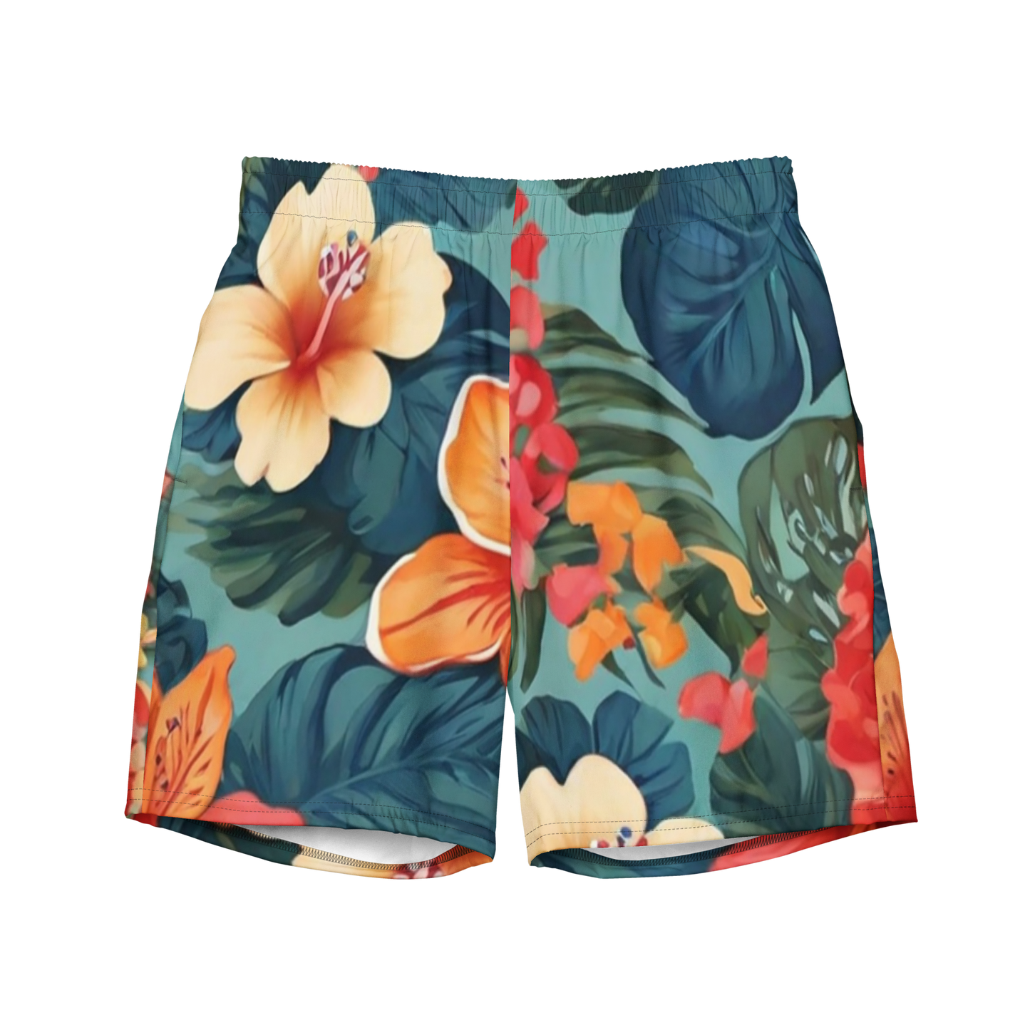 All-Over Print Recycled Swim Trunks