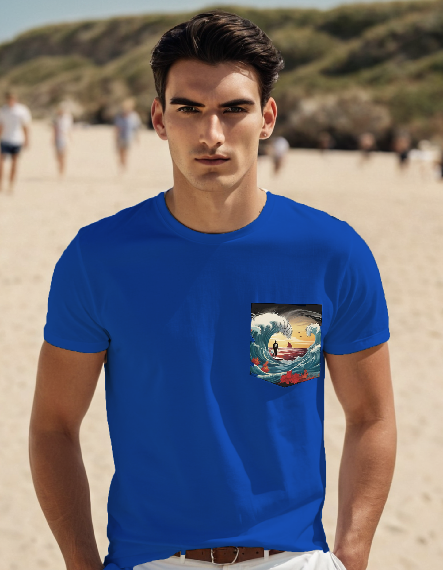 Next Level Premium Crew Pocket T-shirts