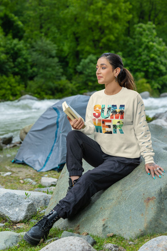 Summer Vibes Women’s Sweatshirt – Sun, Sand, and Relaxation