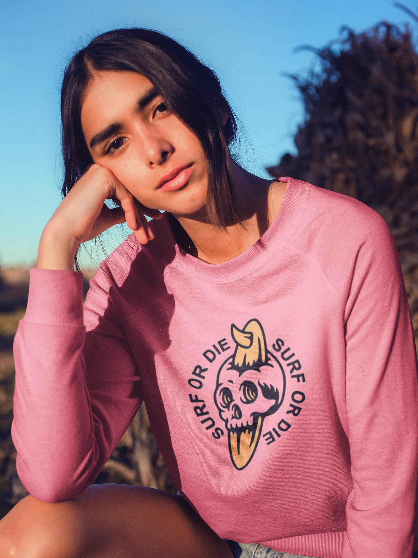 Surf or Die: Comfortable Sweatshirt – Live the Wave