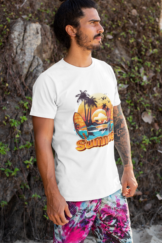 Summer Beach Surf: Vibrant T-shirt – Ride the Waves & Enjoy the Sun