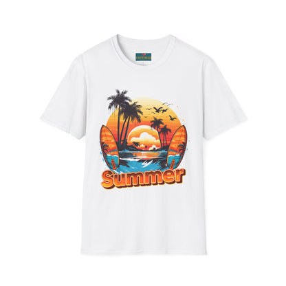 Summer Beach Surf: Vibrant T-shirt – Ride the Waves & Enjoy the Sun