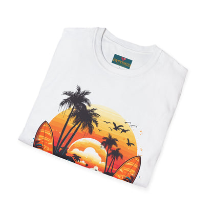 Summer Beach Surf: Vibrant T-shirt – Ride the Waves & Enjoy the Sun