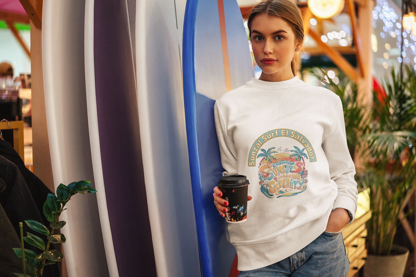 Sunzal Surf El Salvador: Women’s Sweatshirt – Ride the Waves in Style