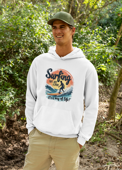 Surfing: A Way of Life – Men’s Hoodie – Embrace the Waves, Live the Culture