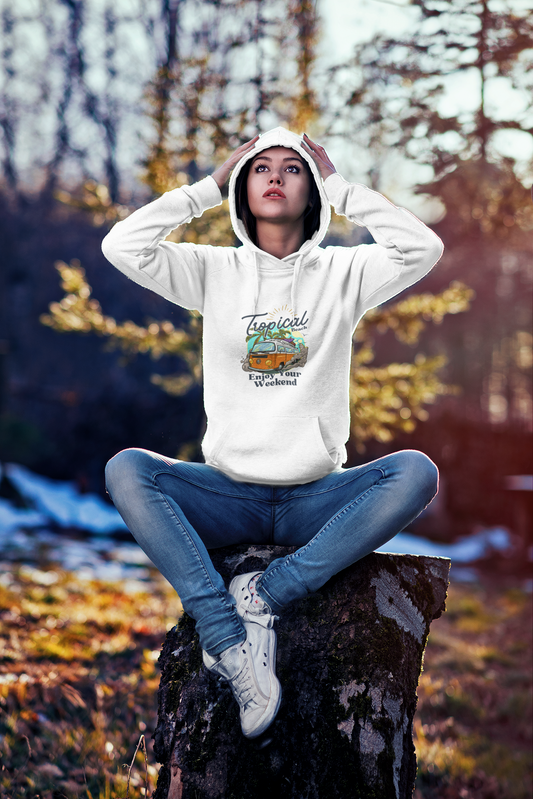 Tropical Bliss Women’s Hoodie – A Cozy Escape to Paradise