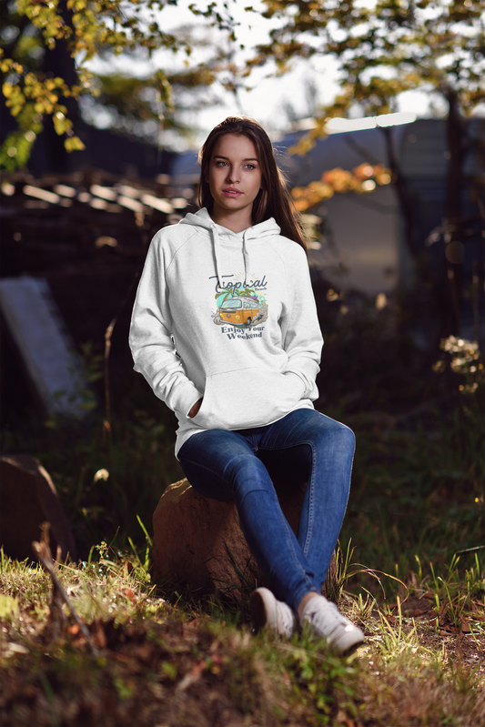 Tropical Bliss Women’s Hoodie – A Cozy Escape to Paradise