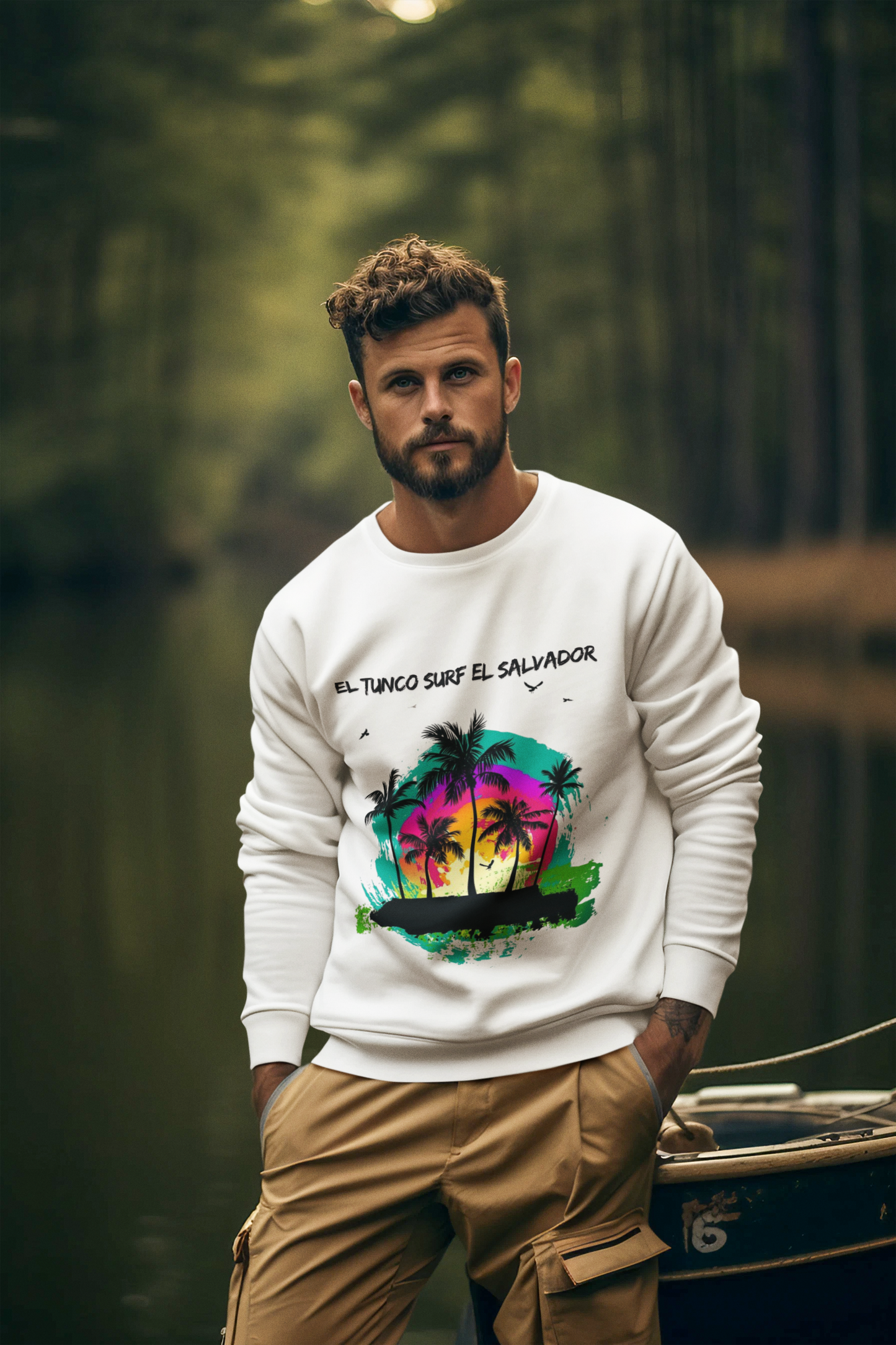 Sunzal Surf El Salvador Men’s Sweatshirt – Ride the Waves in Style