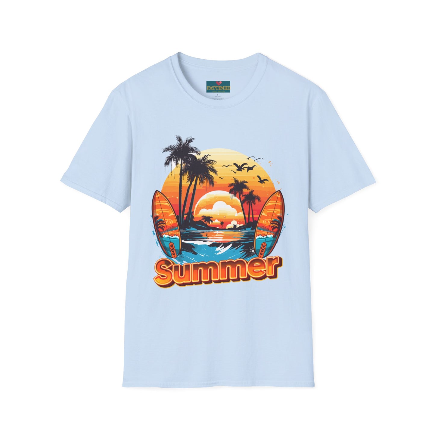 Summer Beach Surf: Vibrant T-shirt – Ride the Waves & Enjoy the Sun