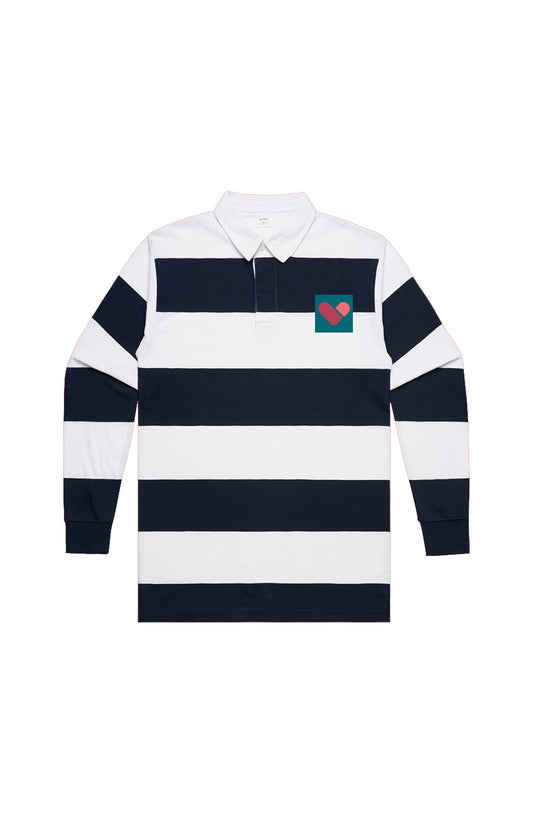 White/Navy Rugby Stripe Jersey