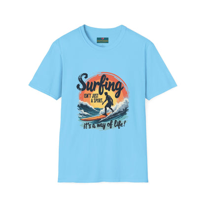 Surfing Is Life: Women’s T-shirt – Ride Waves, Live Passionately