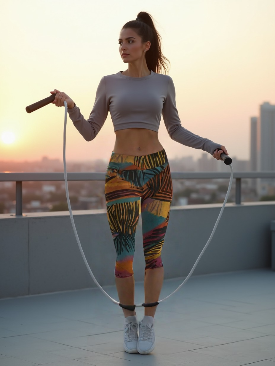 Colorful Animal Print Women's All-Over Print Mid-Rise Capri