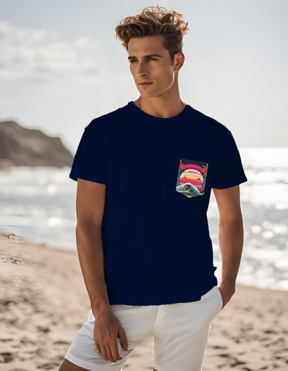 Hawaiian Surf Mens Pocket T-shirt
