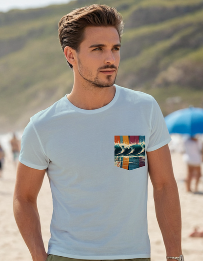 Next Level Premium Crew Pocket T-shirt