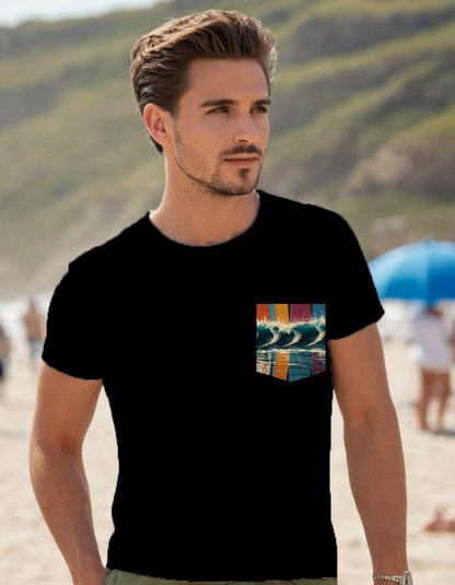 Next Level Premium Crew Pocket T-shirt