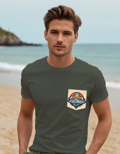 Next Level Premium Crew Pocket T-shirt