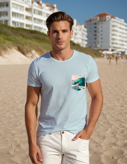 Next Level Premium Crew Pocket T-shirt