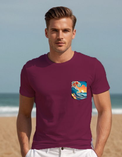 Next Level Premium Crew Pocket T-shirts
