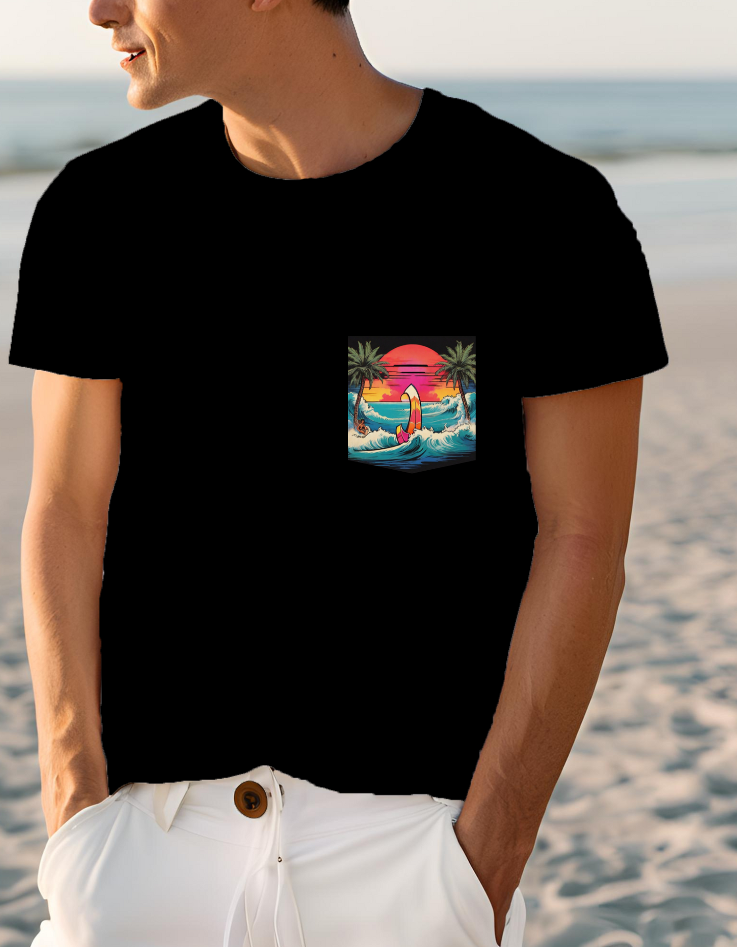 Hawaiian Surf Pocket T-shirt