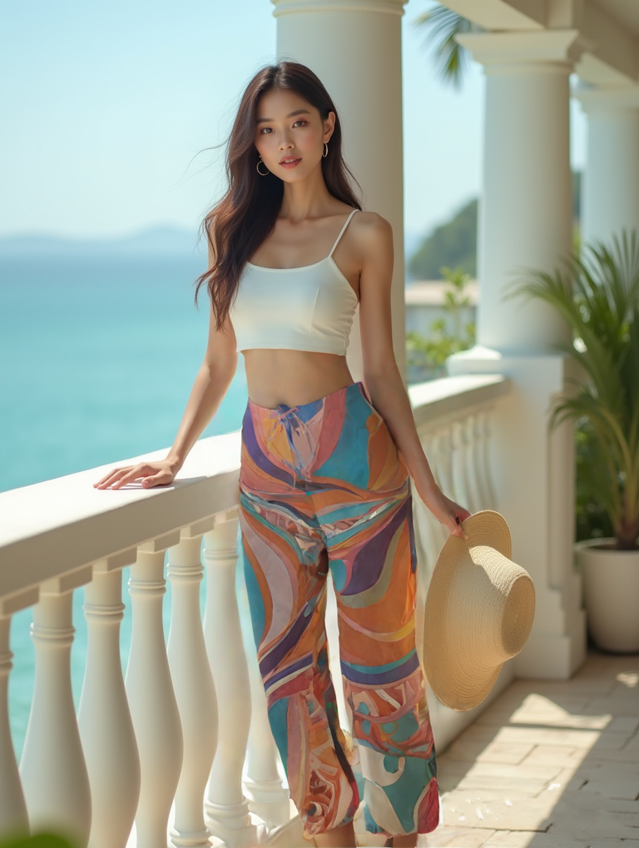Pucci Print Women's Satin Pajama Pants