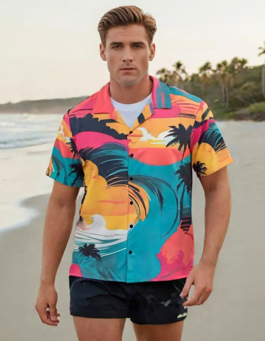 80s Surf Printed Shirt