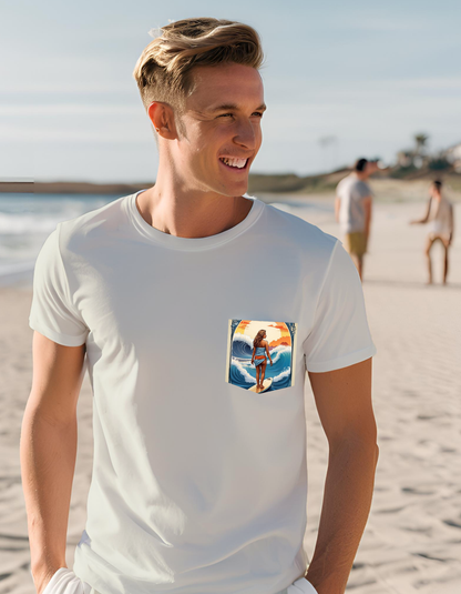 Next Level Premium Crew Pocket T-shirt