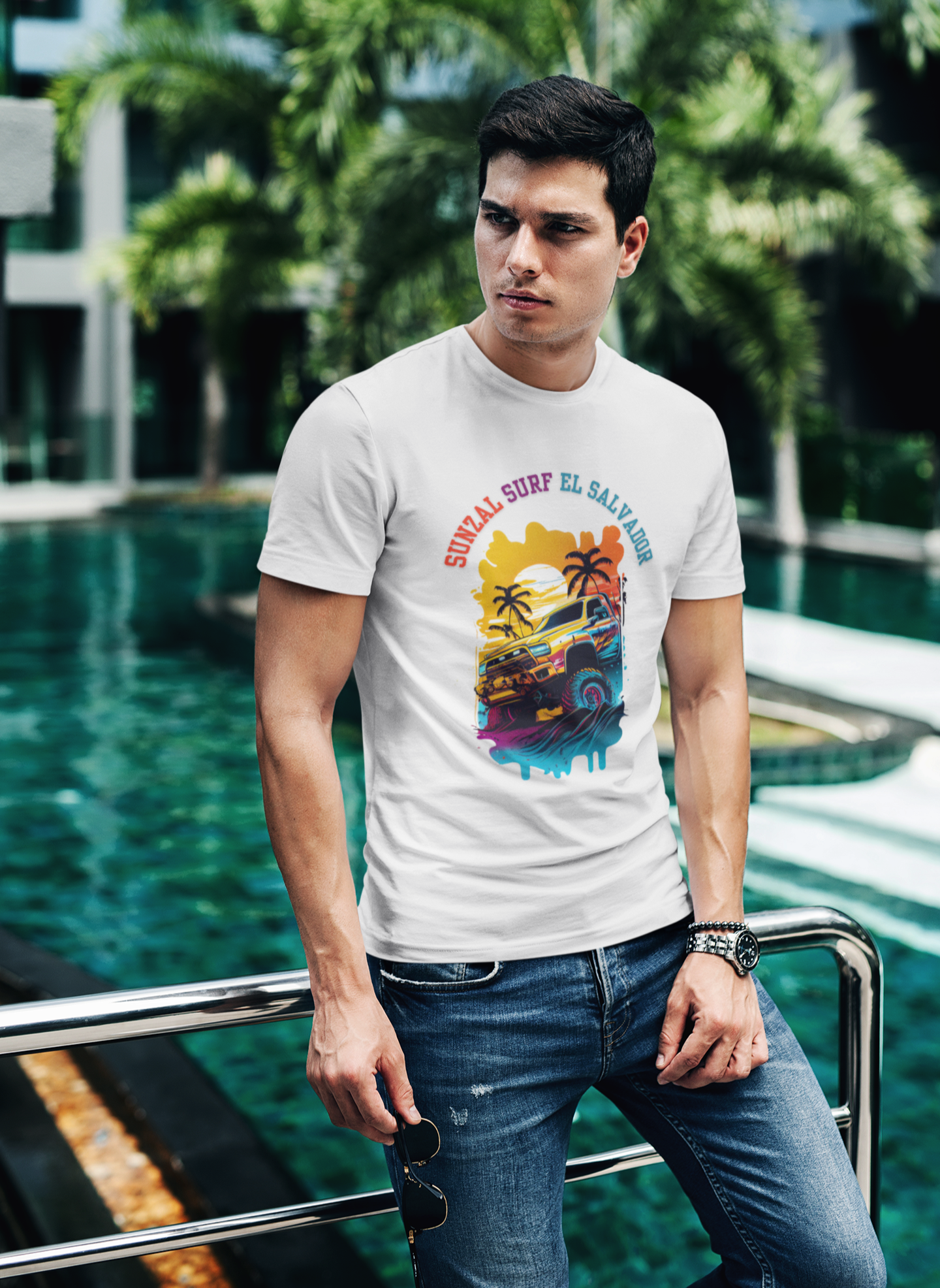 Sunzal Surf El Salvador Men’s T-Shirt – Ride the Waves with Style