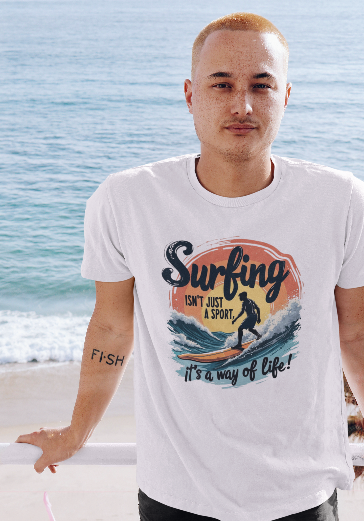 Surfing: A Way of Life – Men’s T-shirt for True Wave Riders