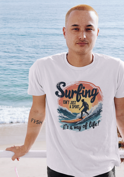 Surfing: A Way of Life – Men’s T-shirt for True Wave Riders