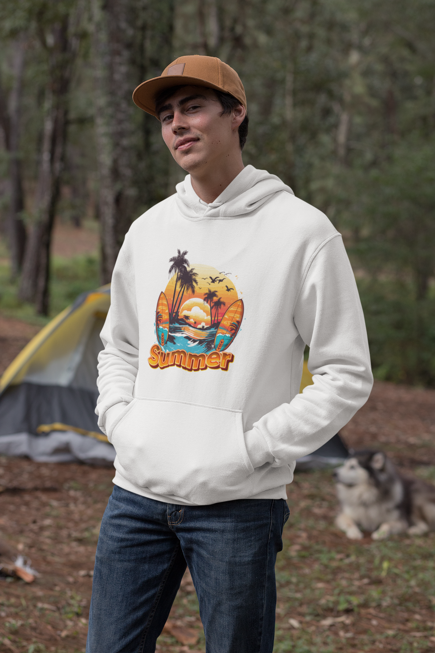 Summer Surf: Men’s Hoodie – Catch the Vibes, Ride the Waves