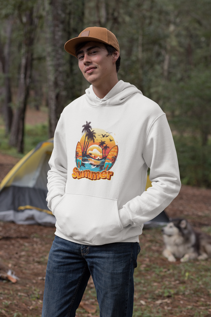 Summer Surf: Men’s Hoodie – Catch the Vibes, Ride the Waves
