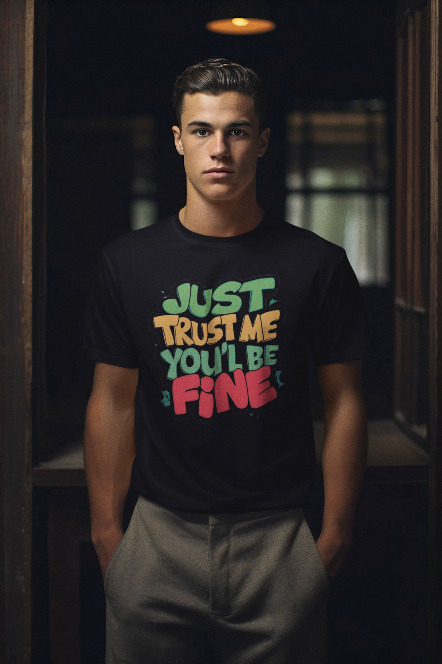 Just Trust Me, You Will Be Fine: Motivational T-shirt – Stay Positive and Confident