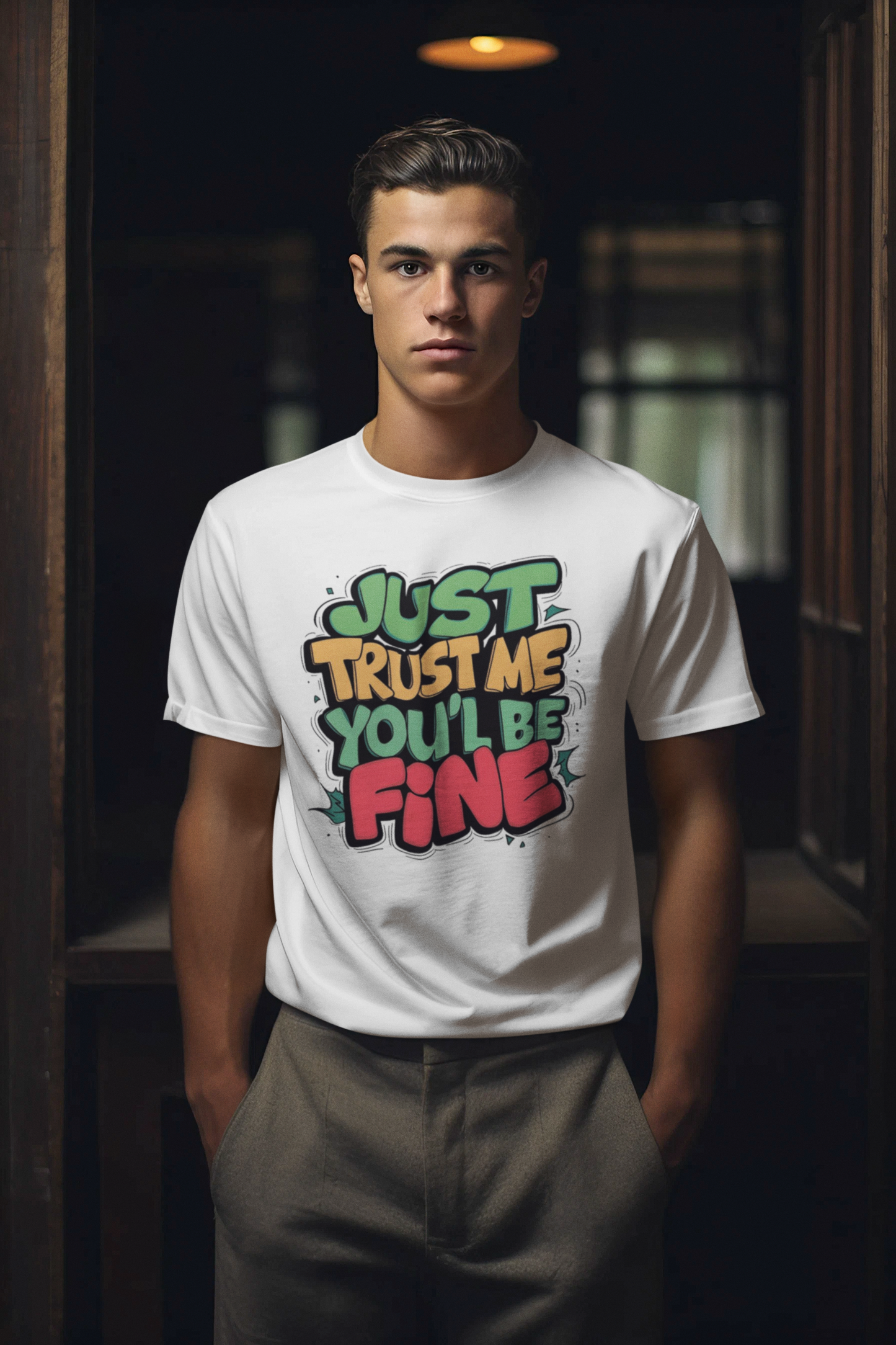 Just Trust Me, You Will Be Fine: Motivational T-shirt – Stay Positive and Confident
