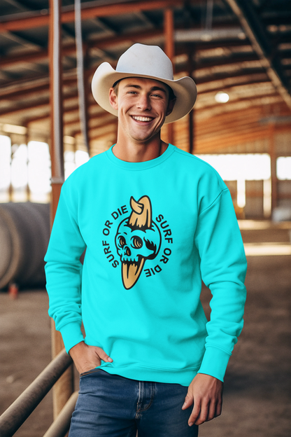 Surf or Die: Men’s Sweatshirt – Live the Thrill, Own the Waves