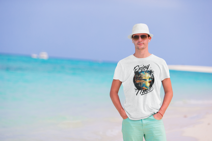 Enjoy Time: Men’s T-Shirt – Live in the Moment, Embrace the Day