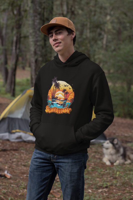 Summer Surf: Men’s Hoodie – Catch the Vibes, Ride the Waves