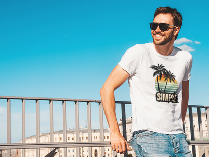 Simple Surf: Men’s T-Shirt – Minimalist Design, Maximum Vibes