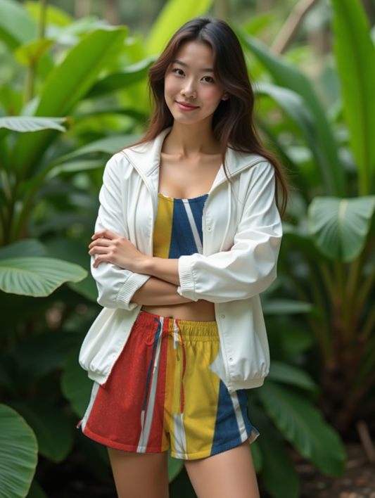 Bold classic oversized surf Women's Satin Pajama Shorts