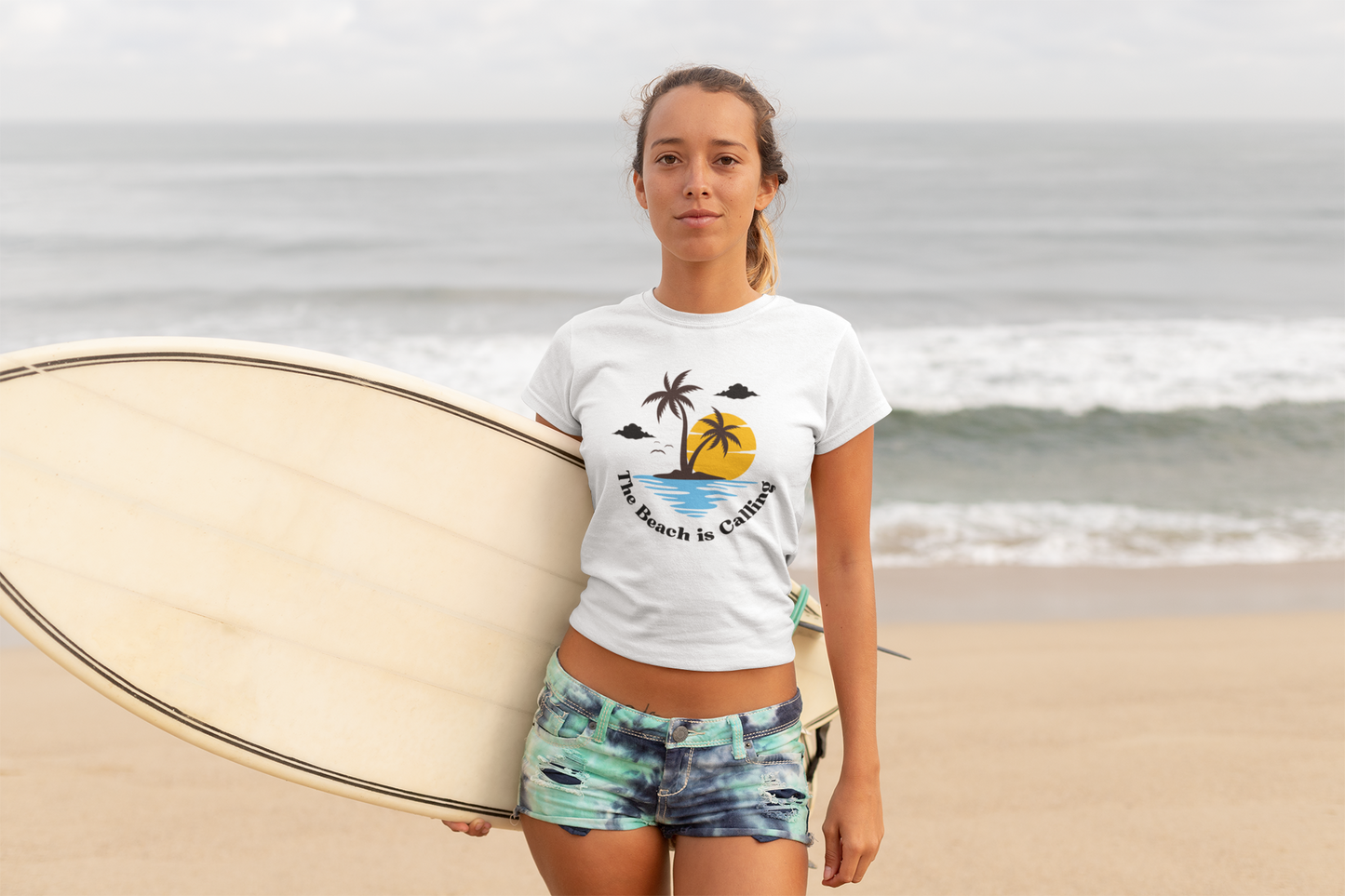 The Beach is Calling: Women’s T-Shirt – Embrace Coastal Adventures