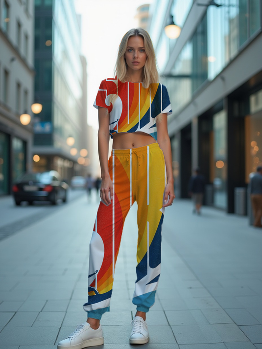 Bold classic oversized surf Women's All-Over Print Track Pants