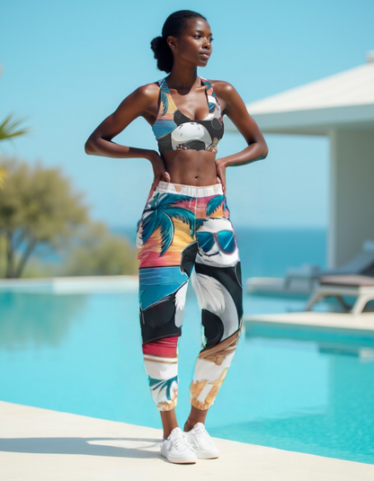 Panda chill time Women's All-Over Print Track Pants