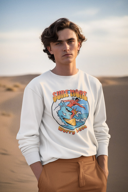 Summer More Worry Less Sweatshirt – Ride the Waves of El Salvador
