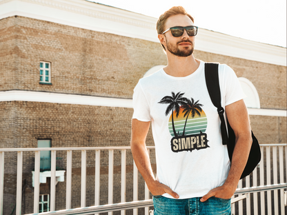 Simple Surf: Men’s T-Shirt – Minimalist Design, Maximum Vibes