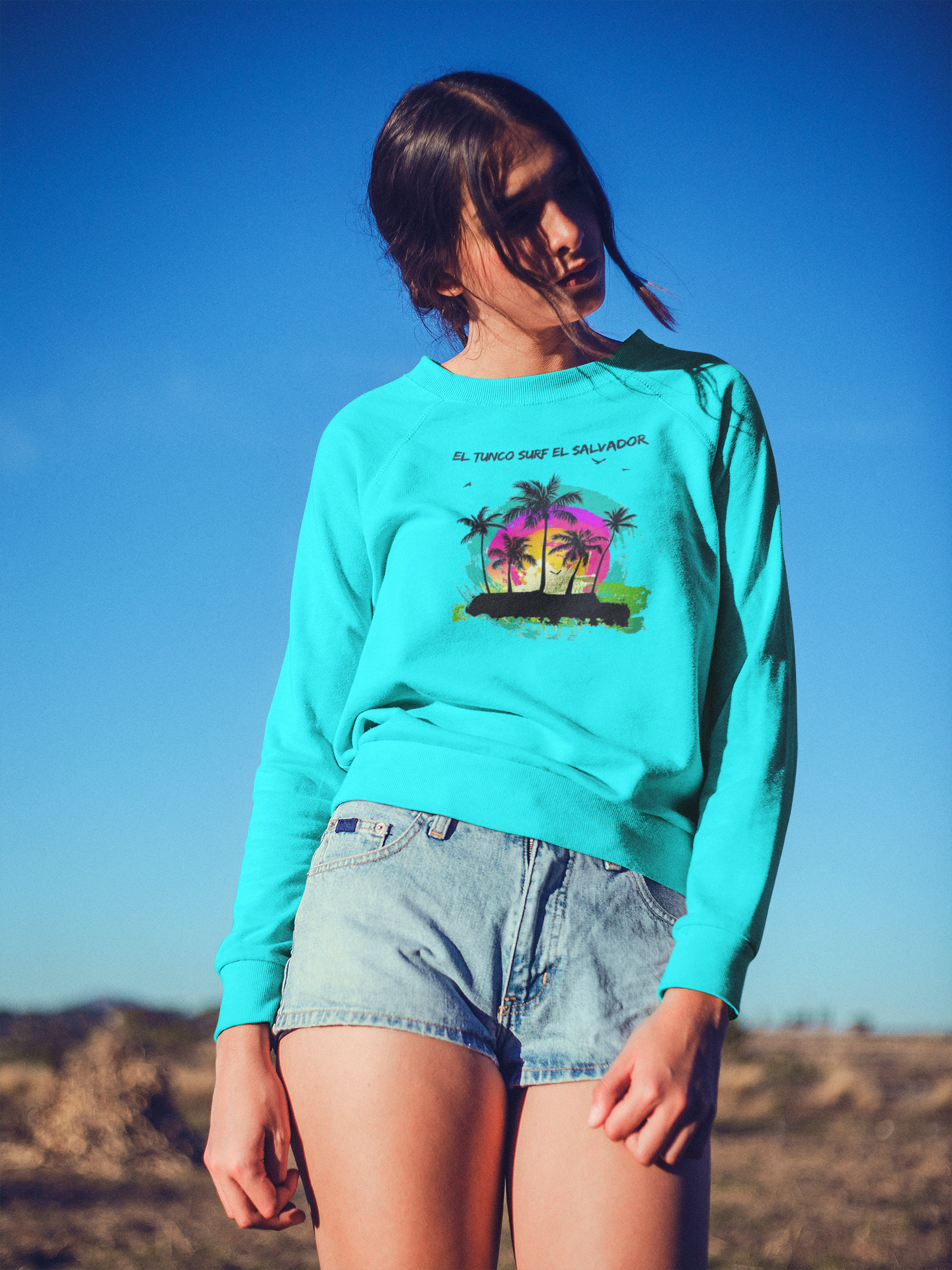 El Tunco Surf El Salvador: Women’s Sweatshirt – Surf, Style, and Adventure